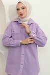 Ceket Pantolon Tesettür İkili Kot Takım Lila 8175 Ceket Pantolon Tesettür İkili Kot Takım Lila 8175