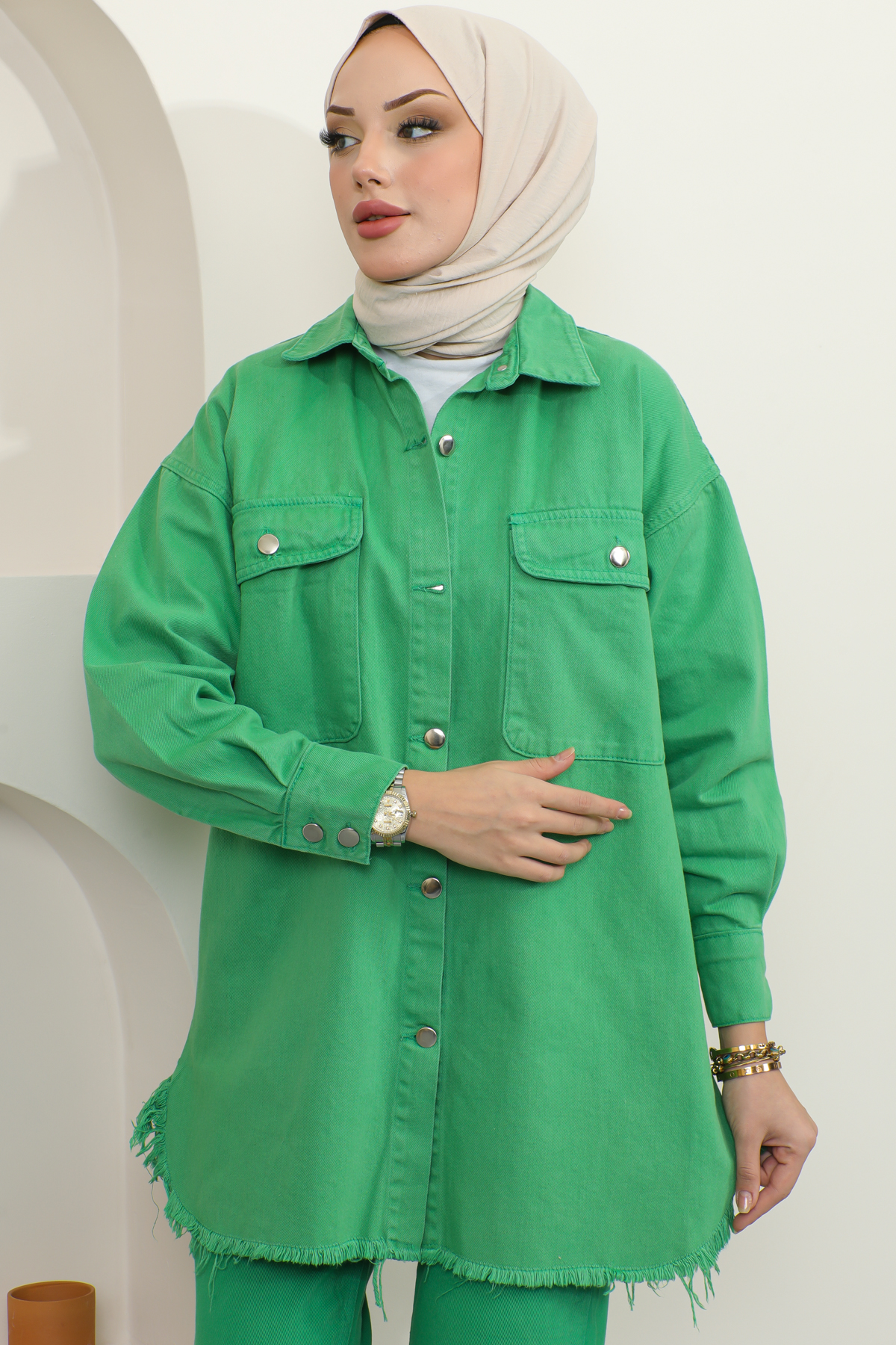 Püsküllü Ceket Pantalon İkili Takım Yeşil 5718 Püsküllü Ceket Pantalon İkili Takım Yeşil 5718