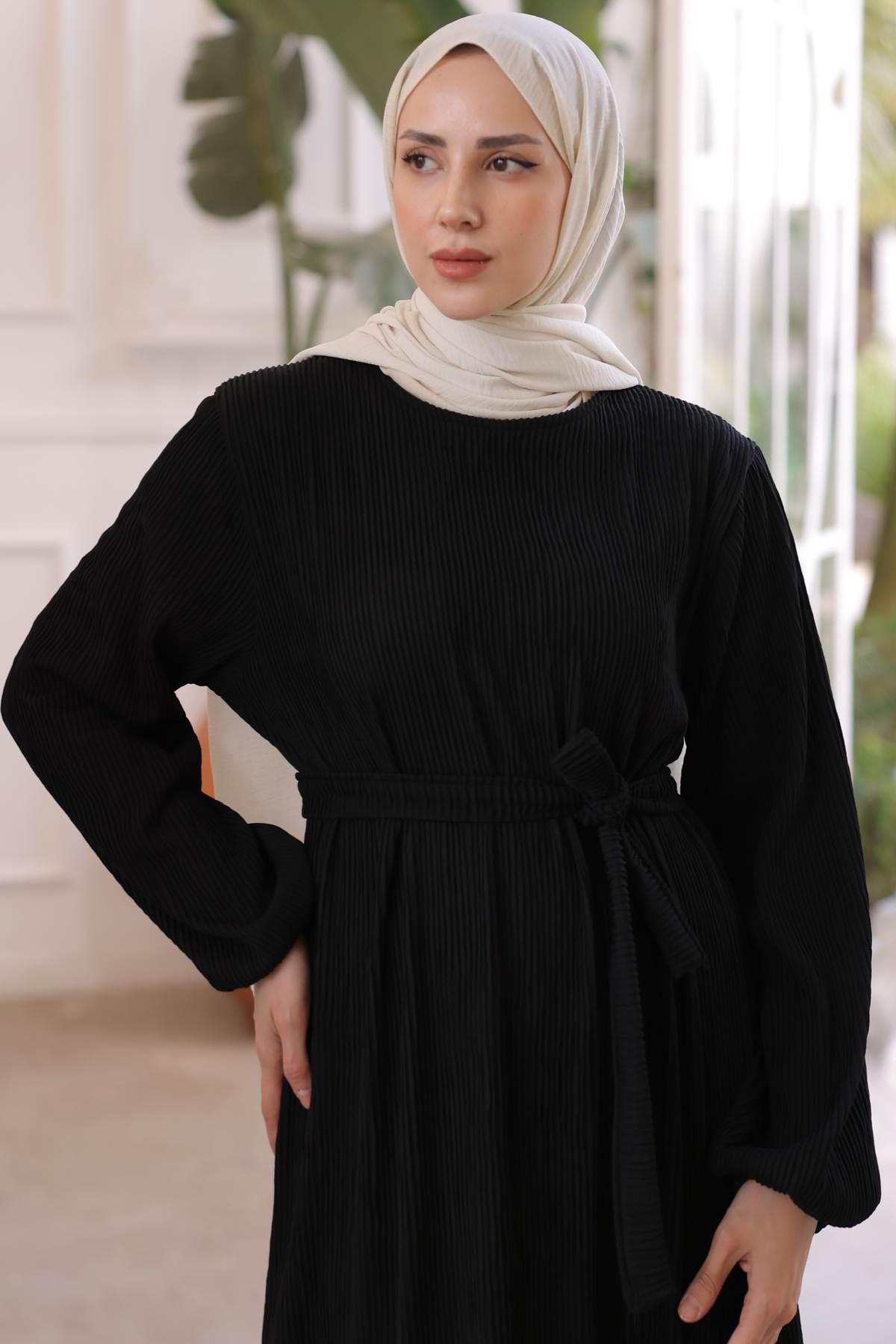 Fitilli Elbise Siyah 12004 Fitilli Elbise Siyah 12004