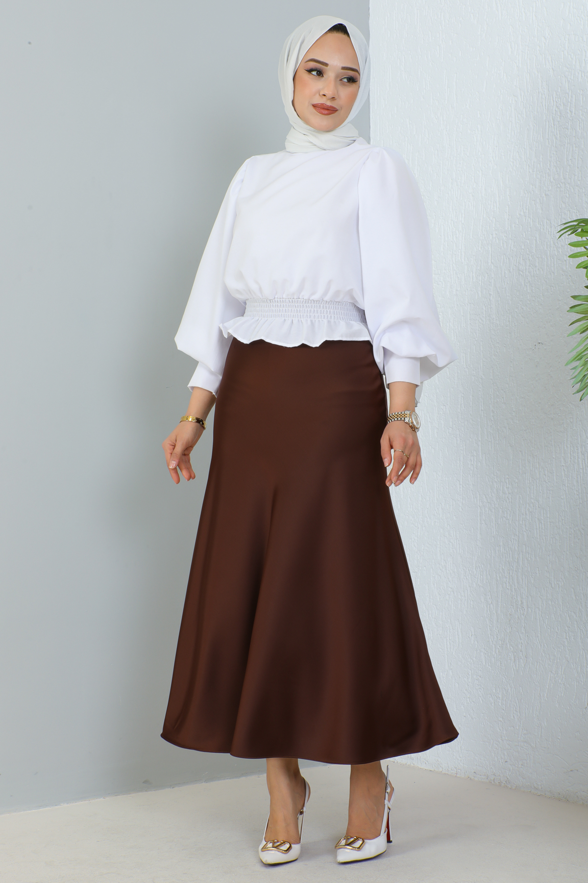 Saten Etek Kahverengi 4098 Saten Etek Kahverengi 4098
