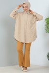 Kabartma Desen Gömlek Krem 3902 Kabartma Desen Gömlek Krem 3902