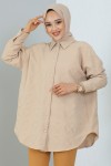 Kabartma Desen Gömlek Krem 3902 Kabartma Desen Gömlek Krem 3902