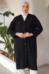 Düğmeli Hırka Siyah 3541-1 Düğmeli Hırka Siyah 3541-1