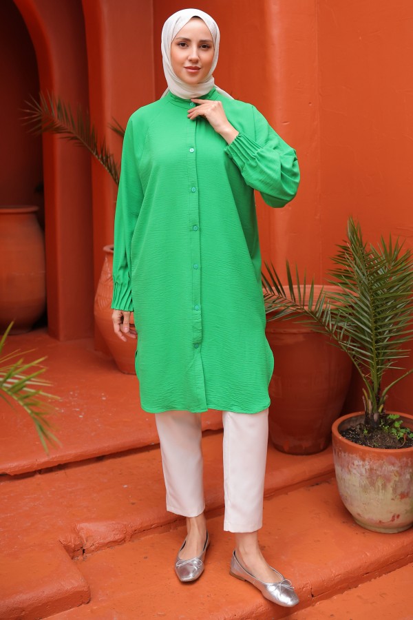 Aerobin Kol Nervürlü Tunik Yeşil 3657 Aerobin Kol Nervürlü Tunik Yeşil 3657