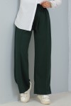 Belli Lastikli Rahat Kesim Salaş Pantalon Zümrüt Yeşili 3042-1 Belli Lastikli Rahat Kesim Salaş Pantalon Zümrüt Yeşili 3042-1