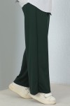 Belli Lastikli Rahat Kesim Salaş Pantalon Zümrüt Yeşili 3042-1 Belli Lastikli Rahat Kesim Salaş Pantalon Zümrüt Yeşili 3042-1