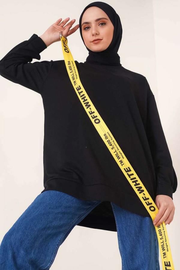 Tunik Sweat Siyah 2983 Tunik Sweat Siyah 2983