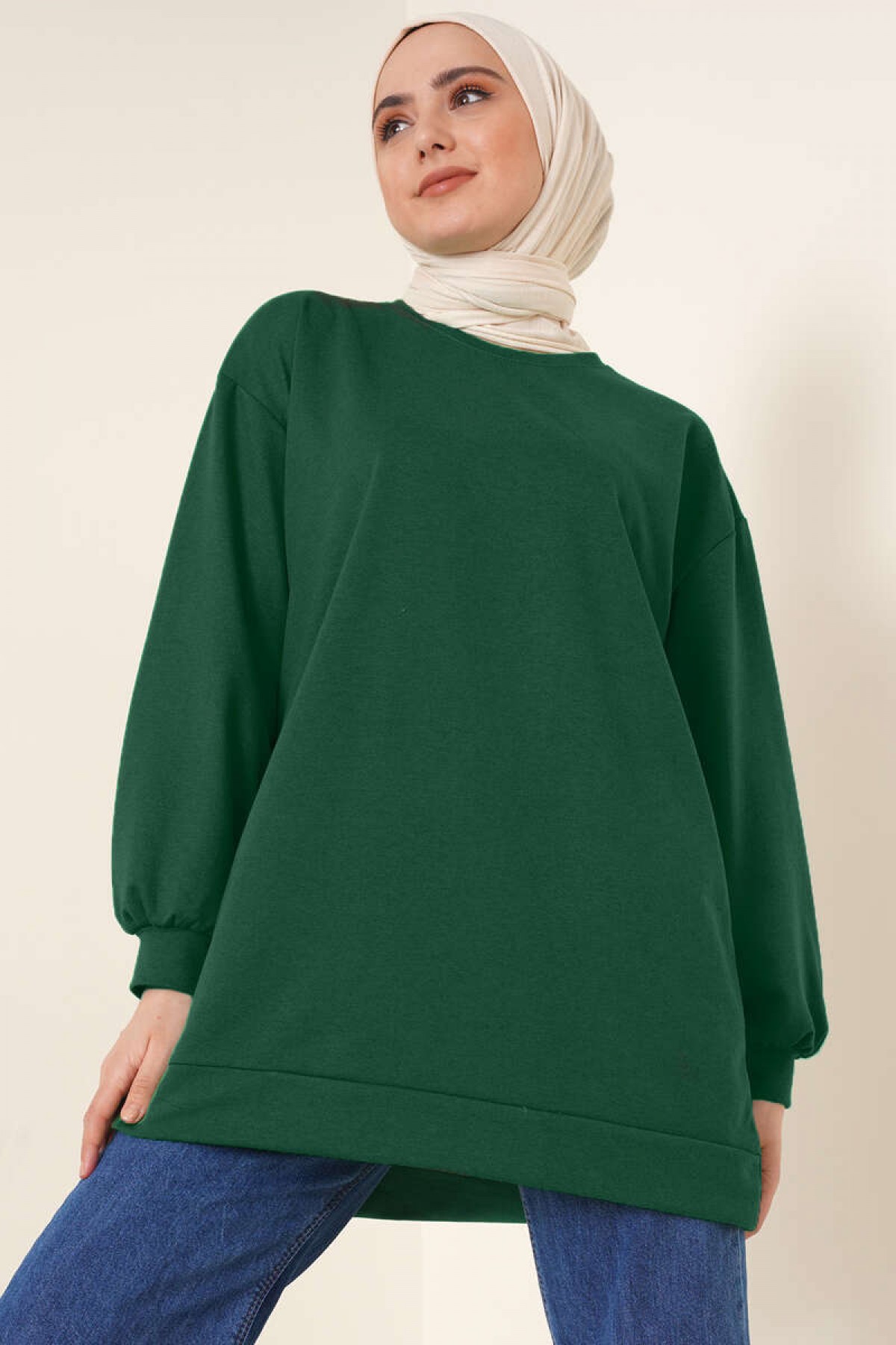 Tunik Sweat Zümrüt Yeşili 2983 Tunik Sweat Zümrüt Yeşili 2983