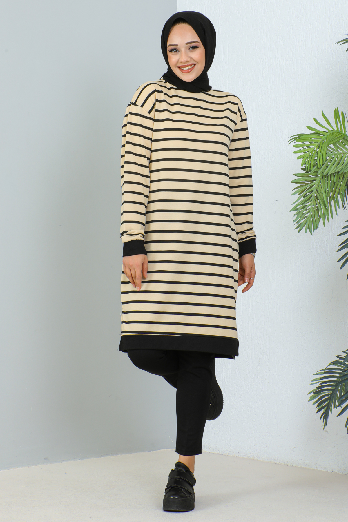 Çizgili Tunik Siyah 1988 Çizgili Tunik Siyah 1988