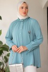 Broşlu Gömlek Mint Yeşili 61639 Broşlu Gömlek Mint Yeşili 61639