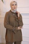 Lastikli Yaka İkili Takım Kahverengi 61643 Lastikli Yaka İkili Takım Kahverengi 61643