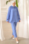 Lastikli Yaka İkili Takım Mavi 61643 Lastikli Yaka İkili Takım Mavi 61643