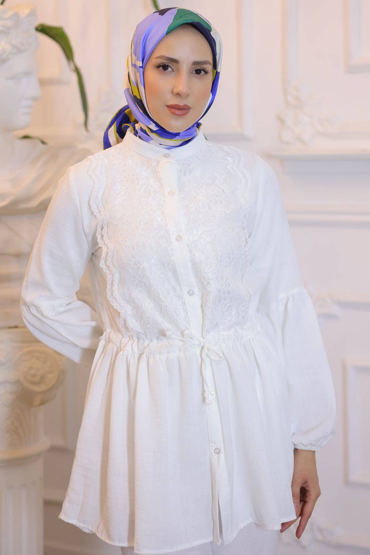 Örgü Desenli İkili Takım Beyaz 61641 Örgü Desenli İkili Takım Beyaz 61641