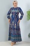 Desenli Elbise İndigo 12009 Desenli Elbise İndigo 12009