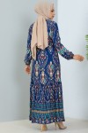 Desenli Elbise İndigo 12009 Desenli Elbise İndigo 12009