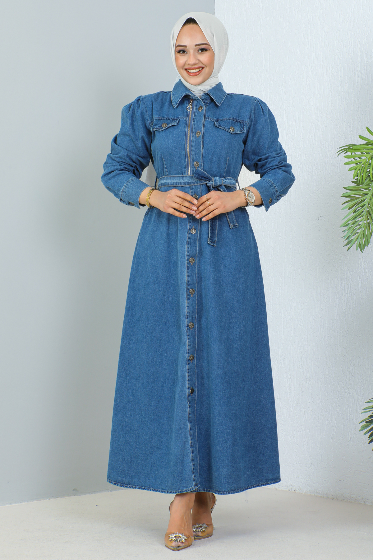 Fermuarlı Elbise Lacivert 6810 Fermuarlı Elbise Lacivert 6810
