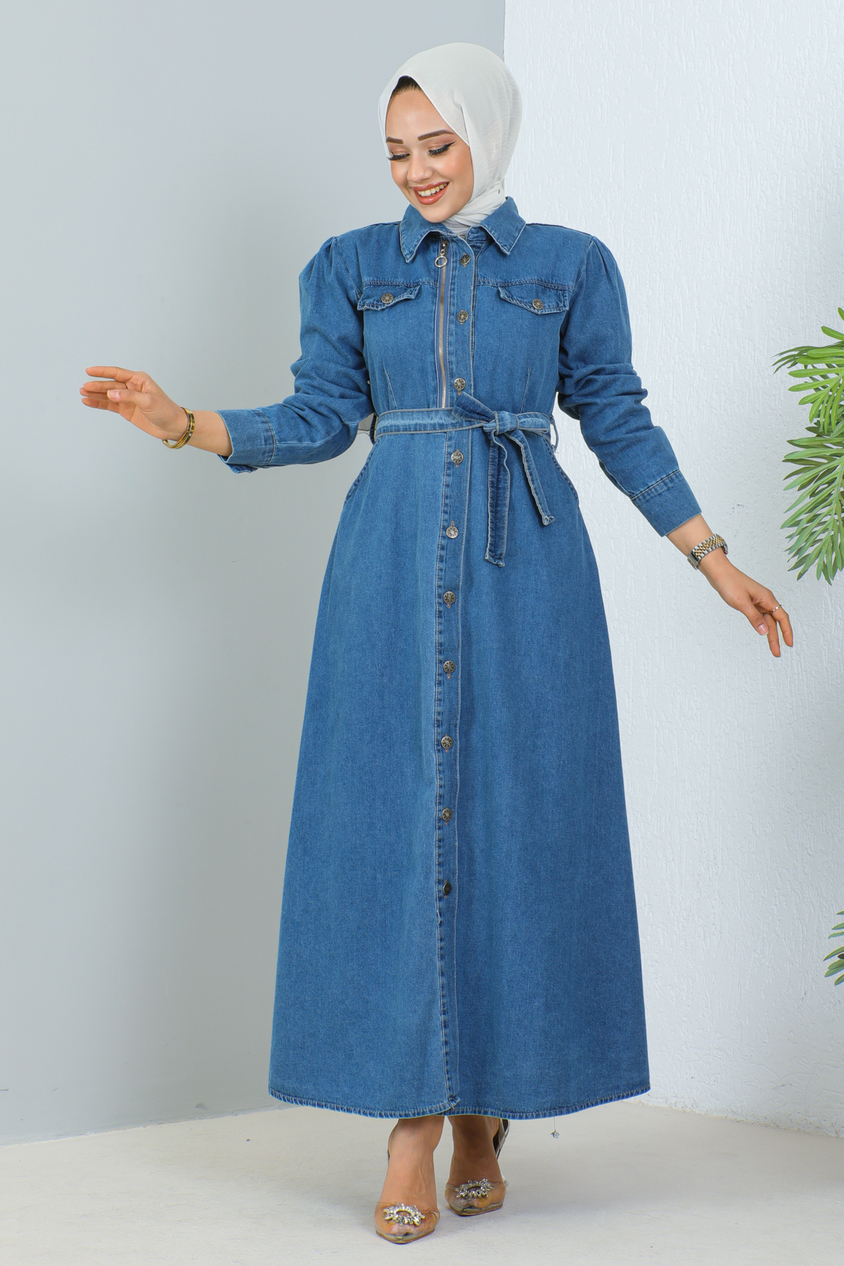 Fermuarlı Elbise Lacivert 6810 Fermuarlı Elbise Lacivert 6810