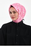  Desenli Eşarp Pembe 22