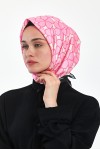  Desenli Eşarp Pembe 22