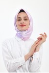  Desenli Eşarp Açık Lila 31