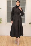 Kabartma Desenli Elbise Siyah 61628 Kabartma Desenli Elbise Siyah 61628
