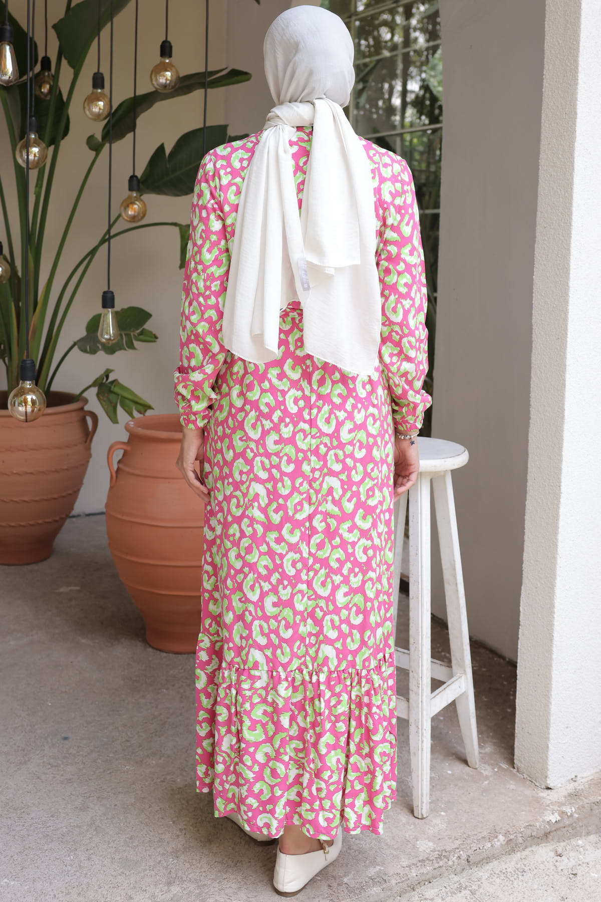Desenli Elbise Pembe 13004 Desenli Elbise Pembe 13004