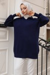 Fitilli Triko Tunik Lacivert 11035-59 Fitilli Triko Tunik Lacivert 11035-59