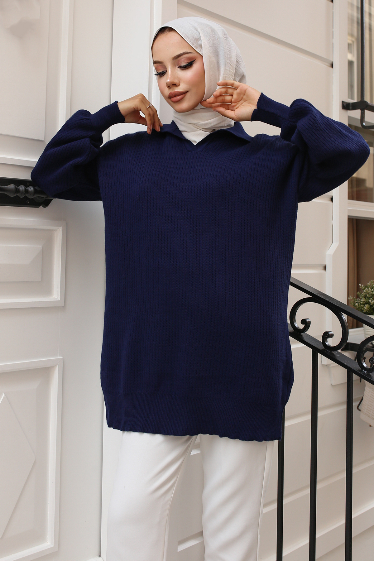 Fitilli Triko Tunik Lacivert 11035-59 Fitilli Triko Tunik Lacivert 11035-59