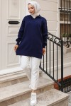 Fitilli Triko Tunik Lacivert 11035-59 Fitilli Triko Tunik Lacivert 11035-59