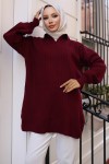 Fitilli Triko Tunik Bordo 11039-63 Fitilli Triko Tunik Bordo 11039-63