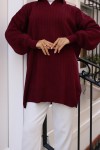Fitilli Triko Tunik Bordo 11039-63 Fitilli Triko Tunik Bordo 11039-63