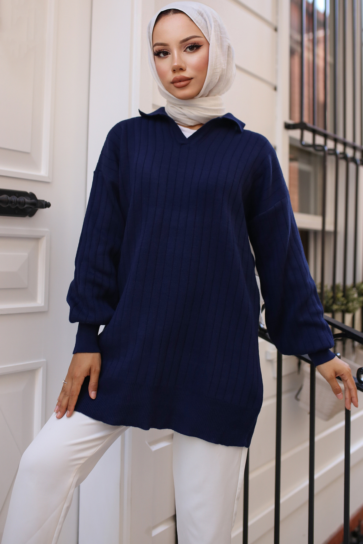 Fitilli Triko Tunik Lacivert 11039-63 Fitilli Triko Tunik Lacivert 11039-63