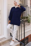 Fitilli Triko Tunik Lacivert 11039-63 Fitilli Triko Tunik Lacivert 11039-63
