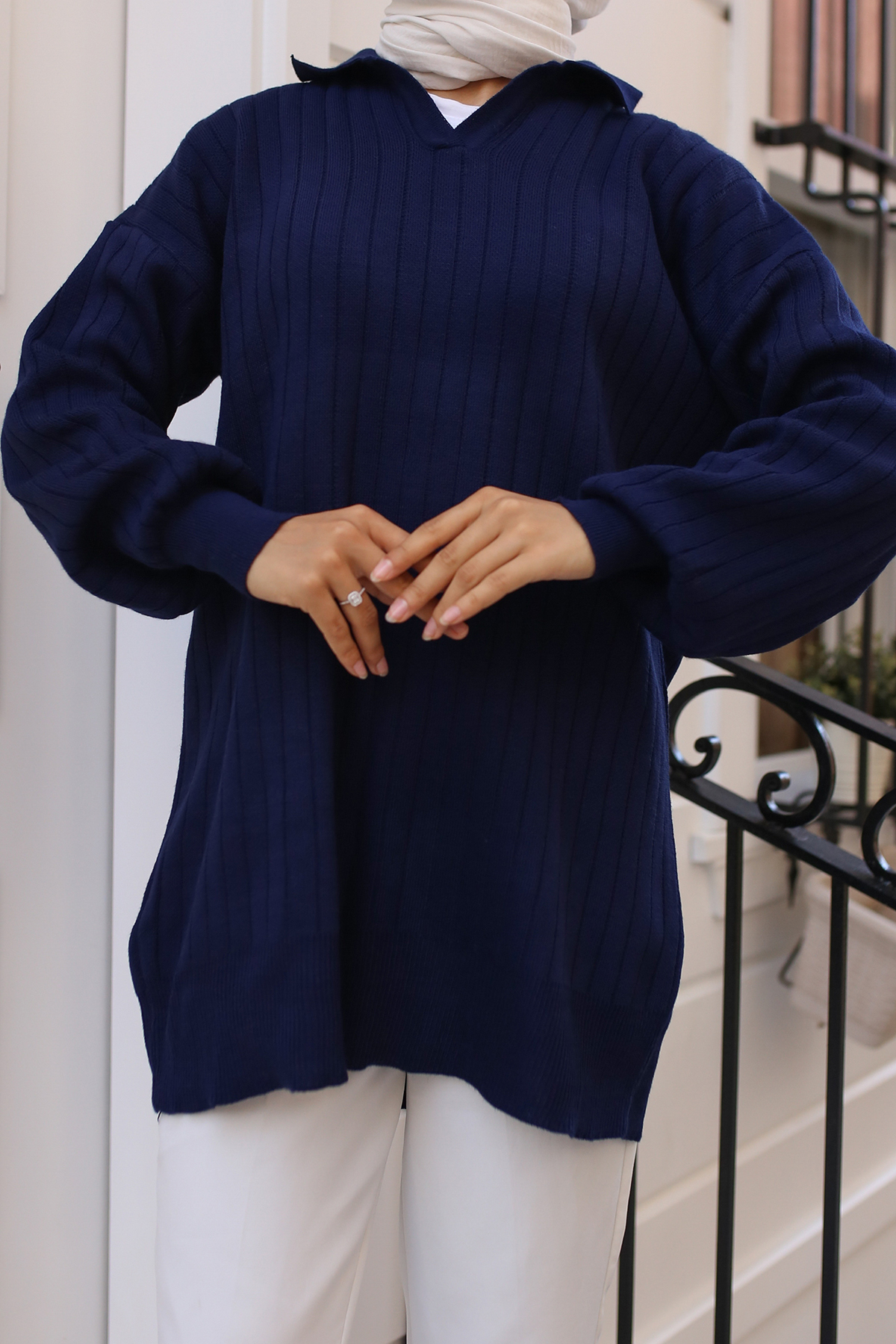 Fitilli Triko Tunik Lacivert 11039-63 Fitilli Triko Tunik Lacivert 11039-63