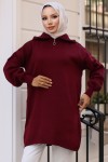 Triko Tunik Bordo 11043-10 Triko Tunik Bordo 11043-10