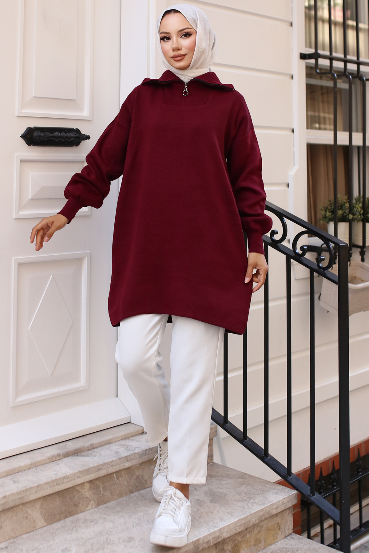 Triko Tunik Bordo 11043-10 Triko Tunik Bordo 11043-10