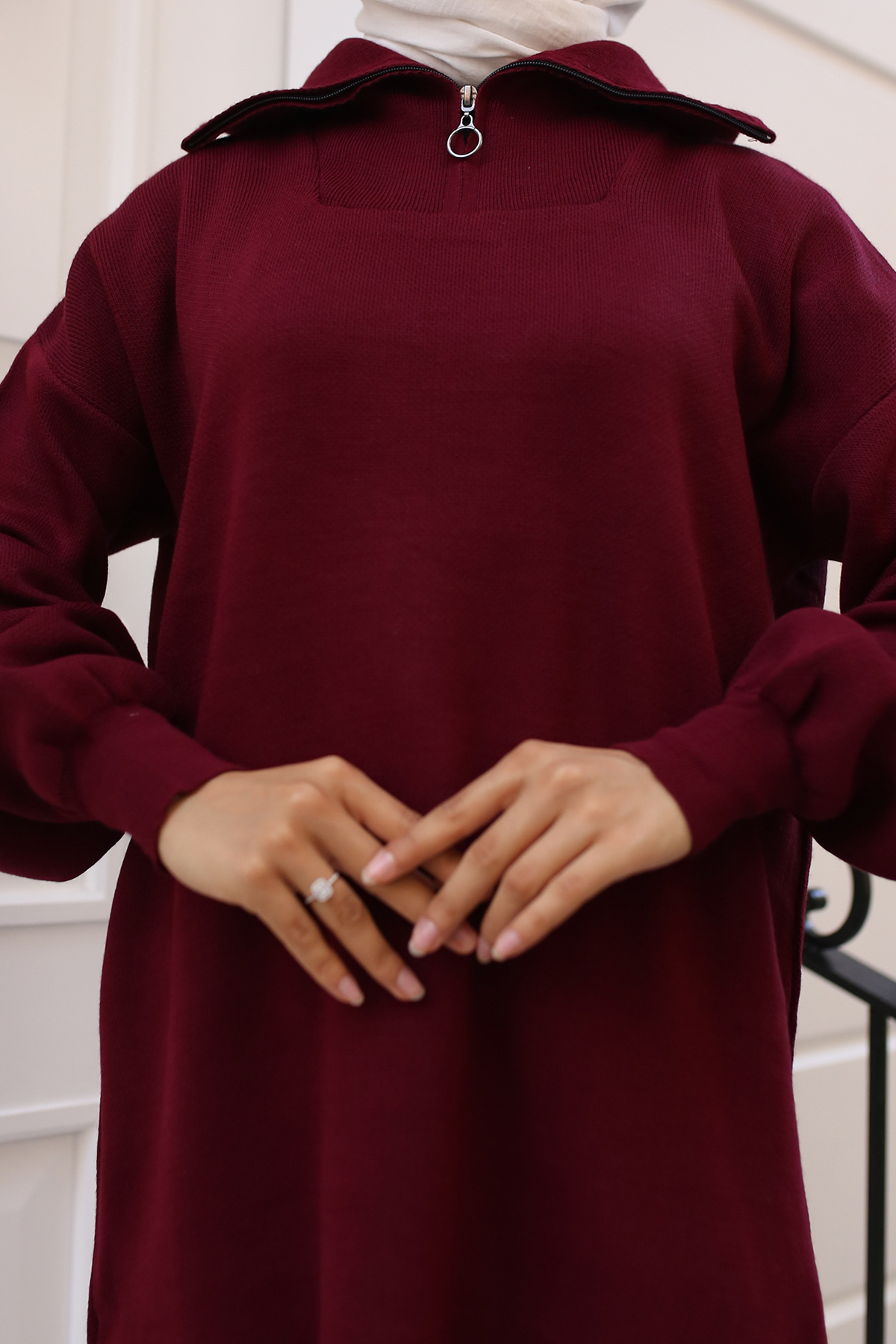 Triko Tunik Bordo 11043-10 Triko Tunik Bordo 11043-10