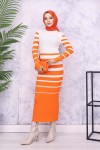 Balıkçı Yaka Triko Elbise Oranj 6041 Balıkçı Yaka Triko Elbise Oranj 6041
