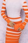 Balıkçı Yaka Triko Elbise Oranj 6041 Balıkçı Yaka Triko Elbise Oranj 6041