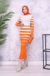 Balıkçı Yaka Triko Elbise Oranj 6041 Balıkçı Yaka Triko Elbise Oranj 6041