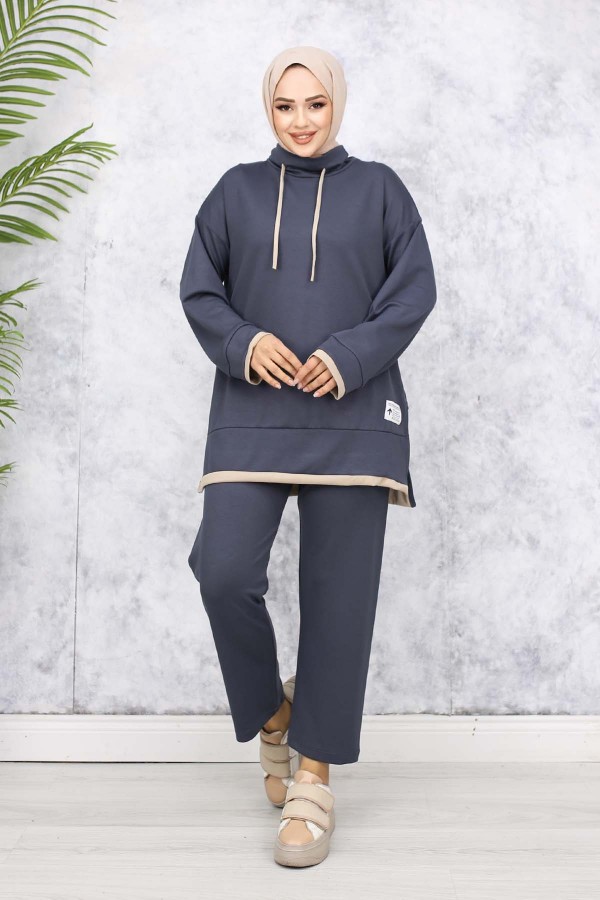 Arma Detaylı Yakalı İkili Takım Antrasit 4581