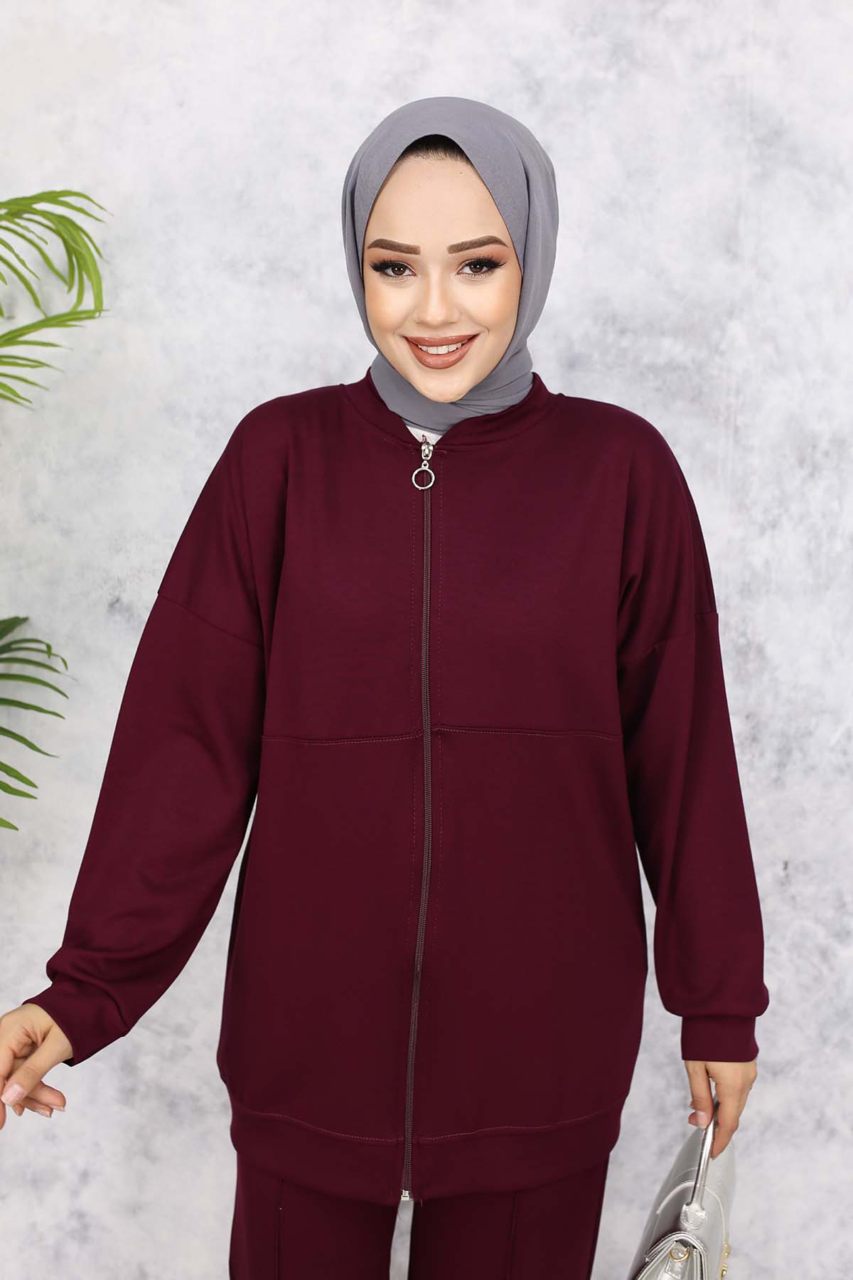 Fermuarlı İkili Takım Bordo 3344 Fermuarlı İkili Takım Bordo 3344