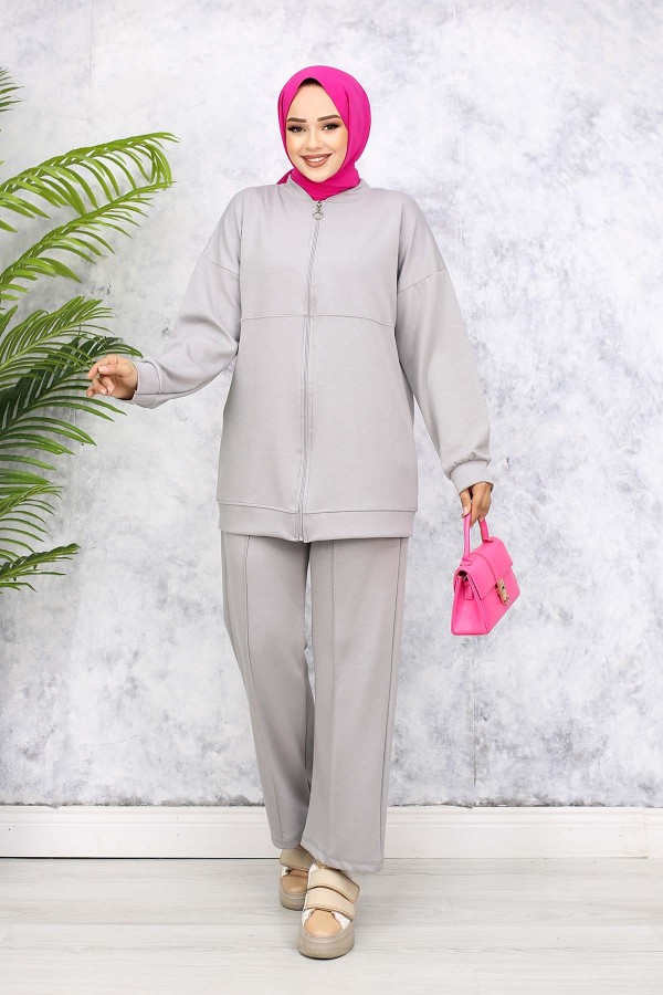 Fermuarlı İkili Takım Gri 3344 Fermuarlı İkili Takım Gri 3344