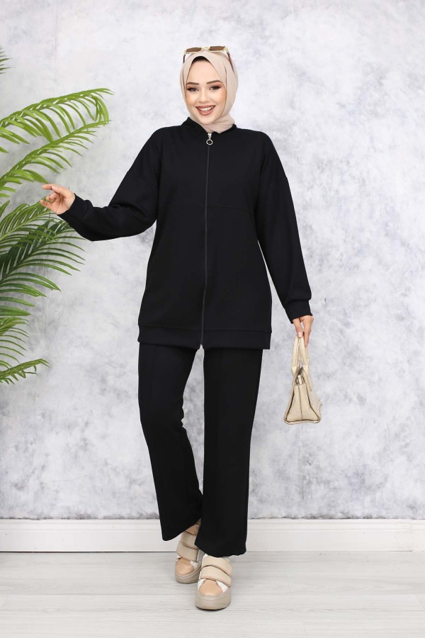 Fermuarlı İkili Takım Siyah 3344 Fermuarlı İkili Takım Siyah 3344