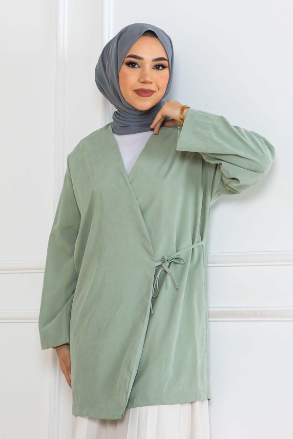 Yandan Bağmalı Kimono Çağla 2147 Yandan Bağmalı Kimono Çağla 2147