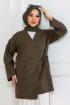 Yandan Bağmalı Kimono Haki 2147 Yandan Bağmalı Kimono Haki 2147