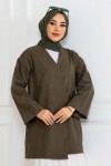 Yandan Bağmalı Kimono Haki 2147 Yandan Bağmalı Kimono Haki 2147