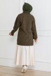 Yandan Bağmalı Kimono Haki 2147 Yandan Bağmalı Kimono Haki 2147