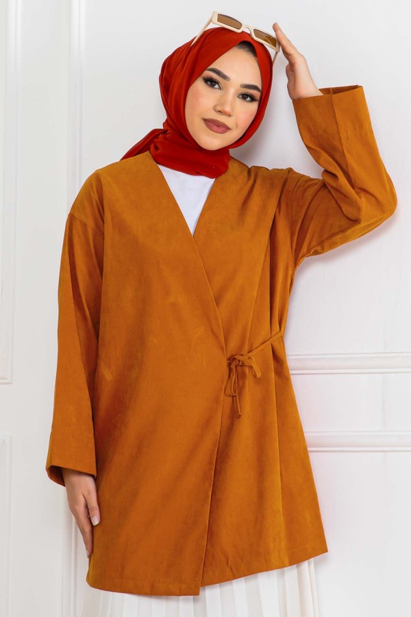 Yandan Bağmalı Kimono Kiremit 2147 Yandan Bağmalı Kimono Kiremit 2147