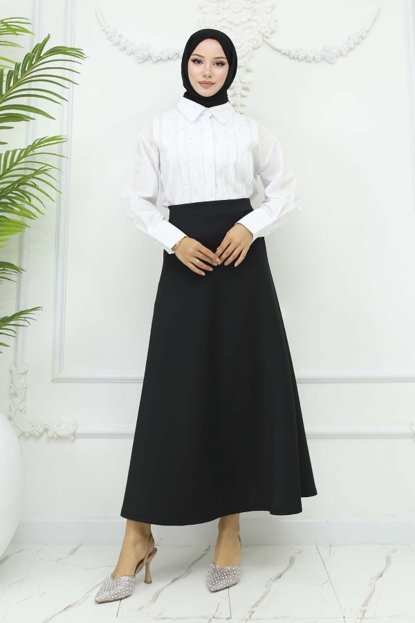 Scuba Kloş Etek Siyah 212